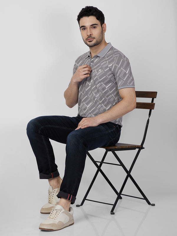 Killer Men Grey Printed Slim Fit T-Shirts