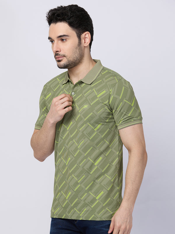 Killer Men Green Printed Slim Fit T-Shirts