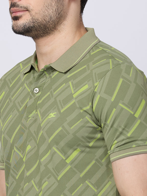 Killer Men Green Printed Slim Fit T-Shirts