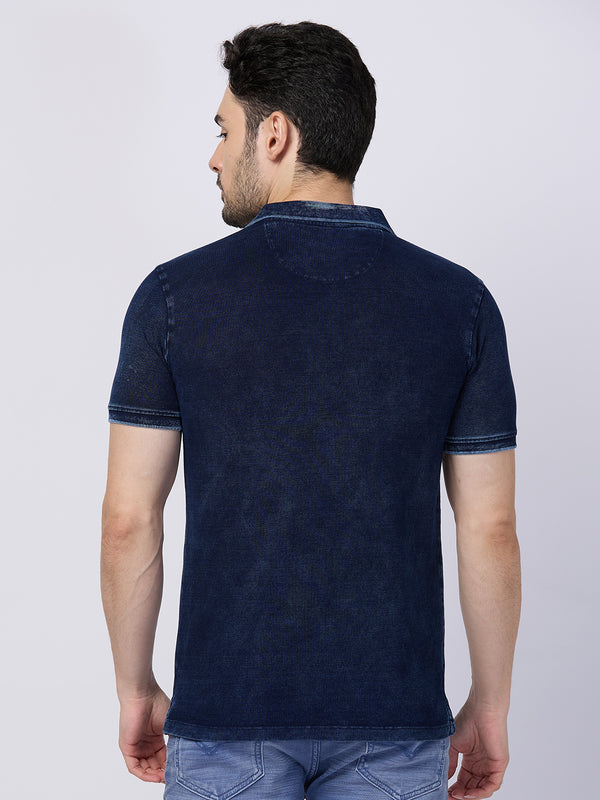Killer Men Blue Printed Slim Fit T-Shirts