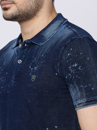 Killer Men Blue Printed Slim Fit T-Shirts