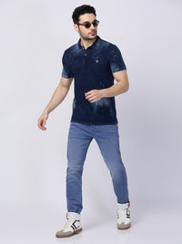 Killer Men Blue Printed Slim Fit T-Shirts