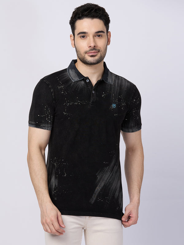 Killer Men Black Printed Slim Fit T-Shirts