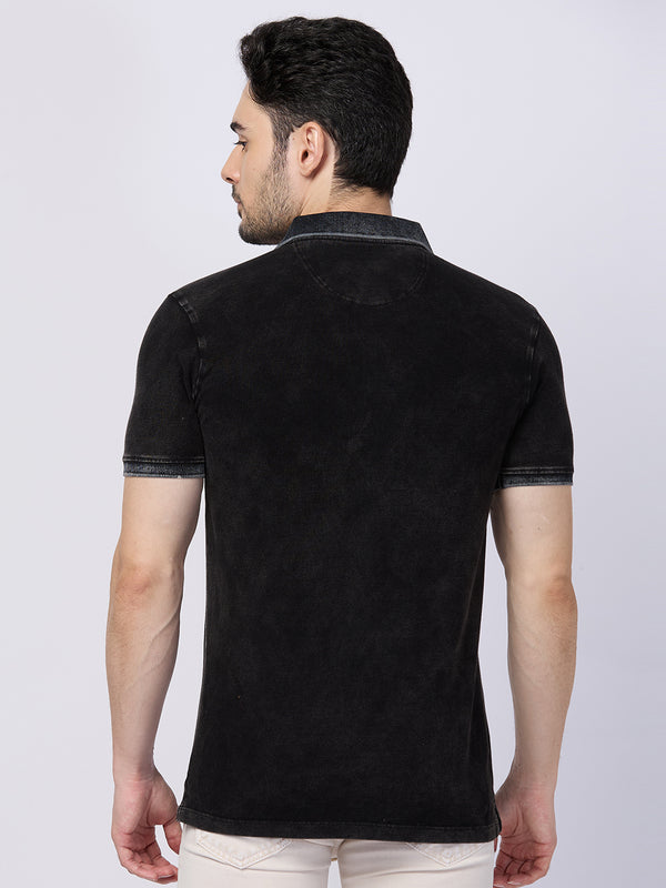 Killer Men Black Printed Slim Fit T-Shirts