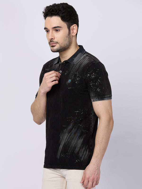 Killer Men Black Printed Slim Fit T-Shirts