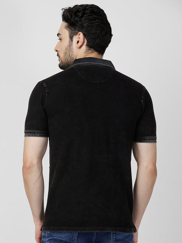 Killer Men Black Printed Slim Fit T-Shirts