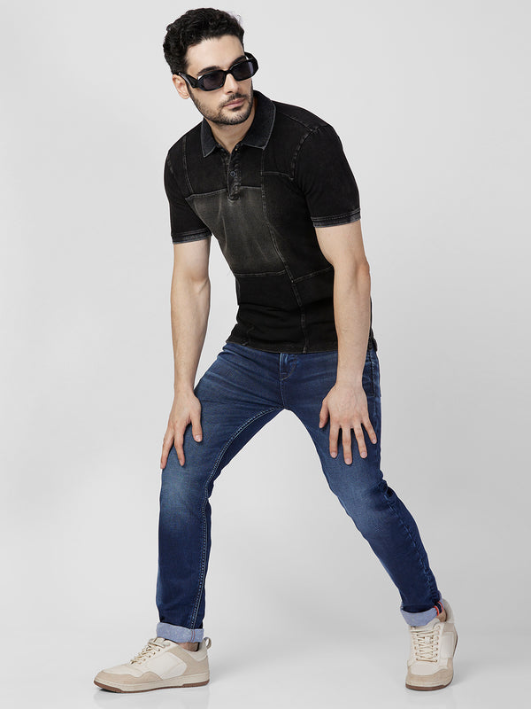 Killer Men Black Printed Slim Fit T-Shirts