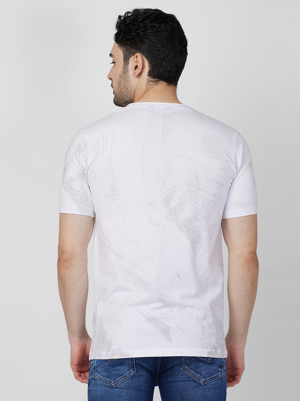 Killer Men White Printed Slim Fit T-Shirts