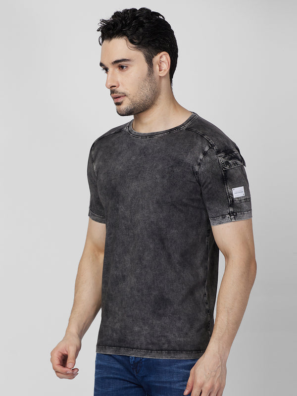 Killer Men Black Printed Slim Fit T-Shirts