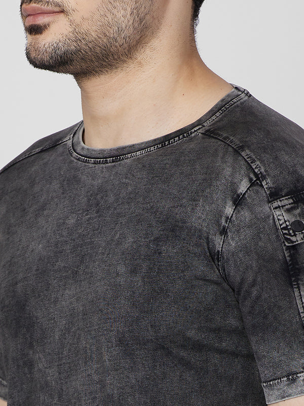 Killer Men Black Printed Slim Fit T-Shirts