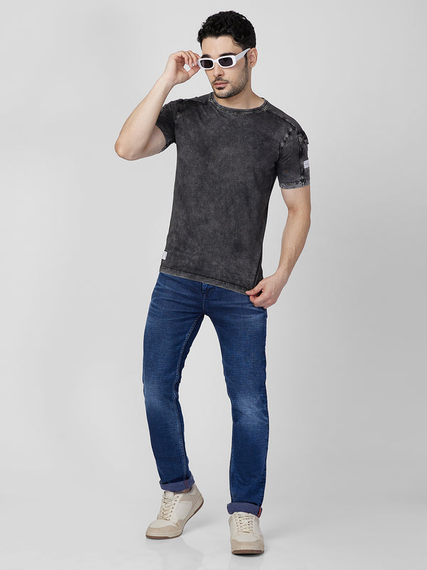 Killer Men Black Printed Slim Fit T-Shirts