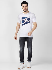 Killer Men White Printed Slim Fit T-Shirts