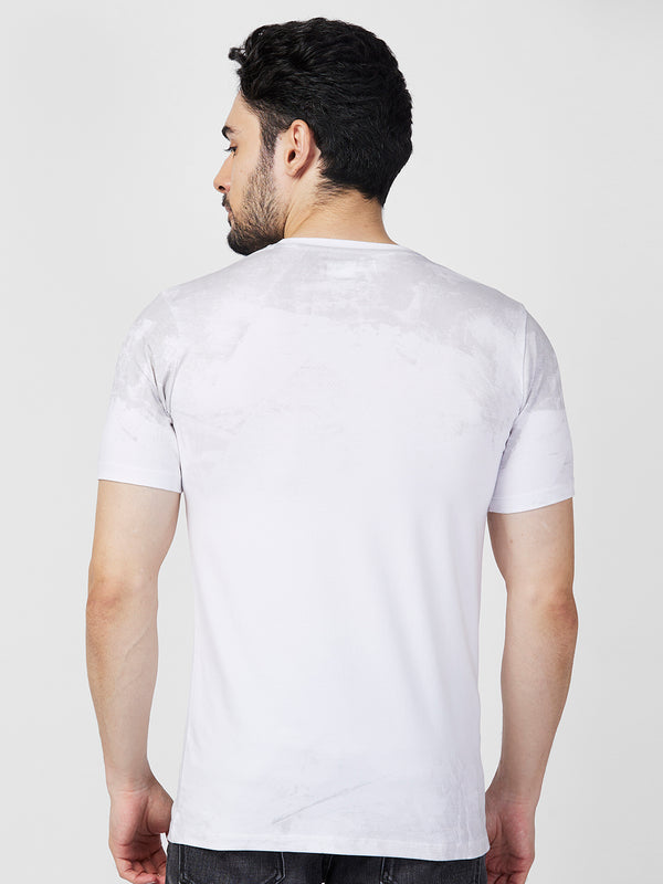 Killer Men White Printed Slim Fit T-Shirts