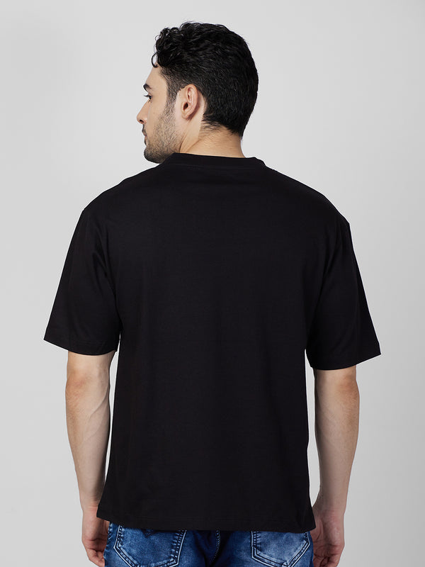 Killer Men Black Printed Round Neck T-Shirts