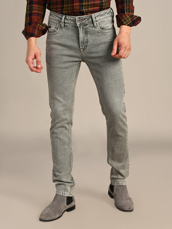 Killer Men Light Green Solid Slim Fit Jeans