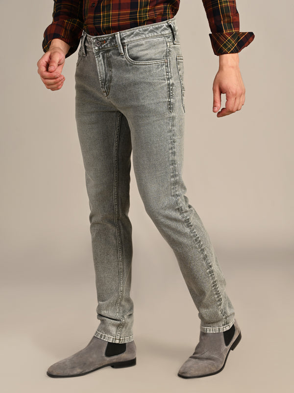 Killer Men Light Green Solid Slim Fit Jeans
