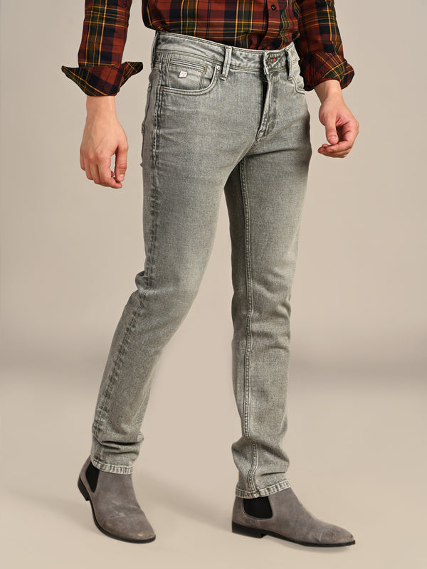 Killer Men Light Green Solid Slim Fit Jeans