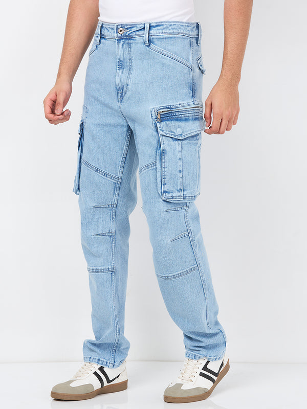 Killer Men Light Blue Loose Fit Jeans
