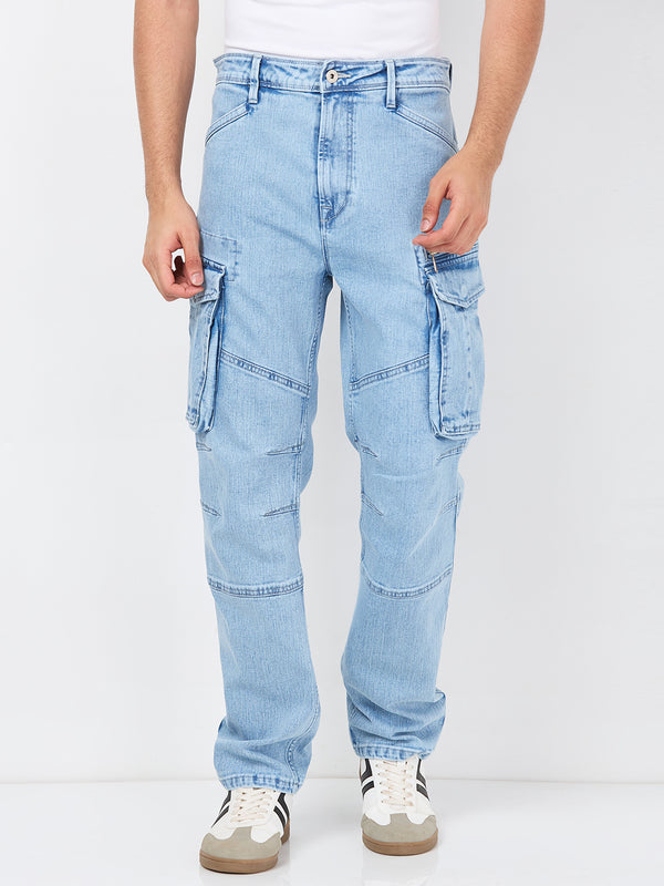 Killer Men Light Blue Loose Fit Jeans