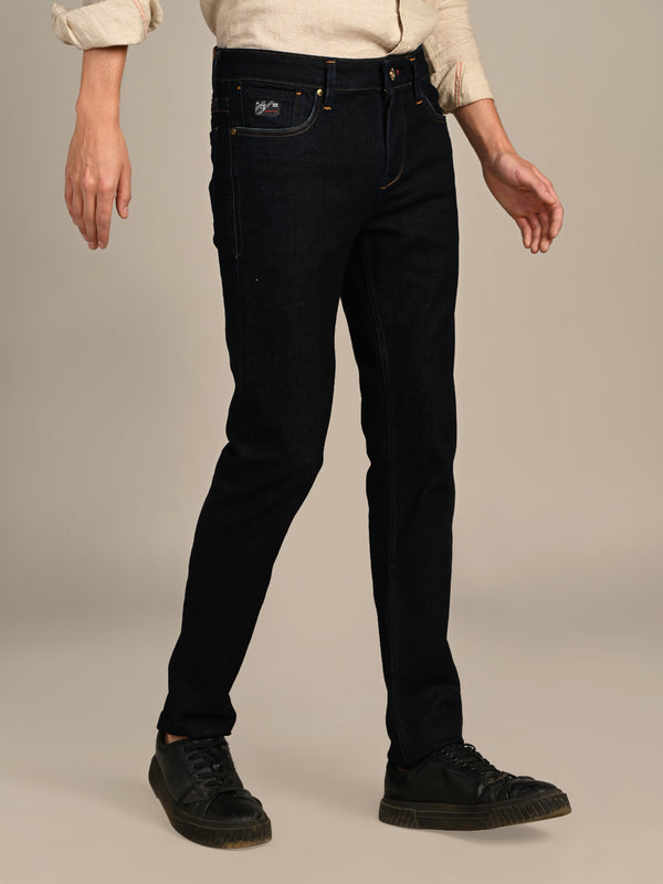 Killer Men Dark Blue Solid Slim Fit Jeans