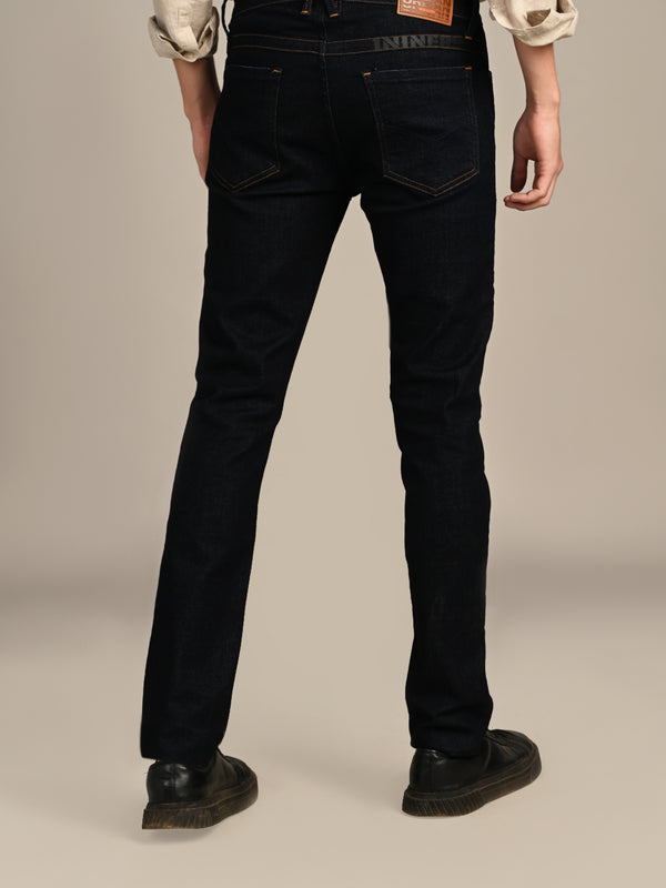 Killer Men Dark Blue Solid Slim Fit Jeans