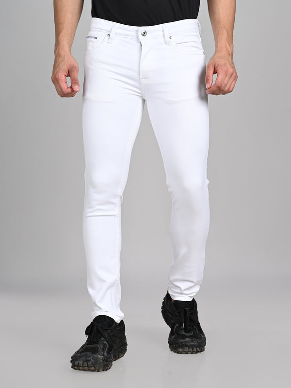 Killer Men White Solid Slim Fit Jeans