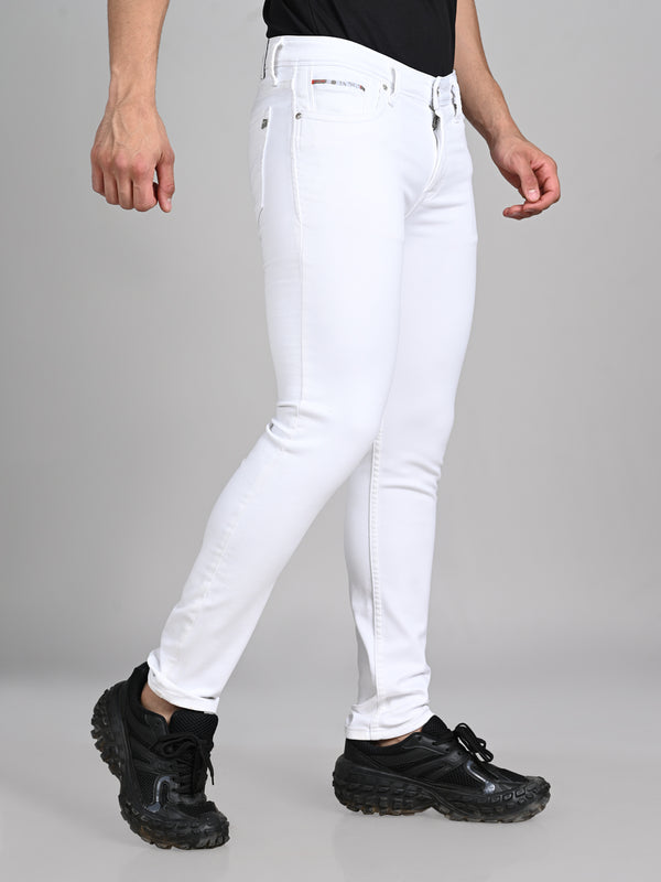 Killer Men White Solid Slim Fit Jeans