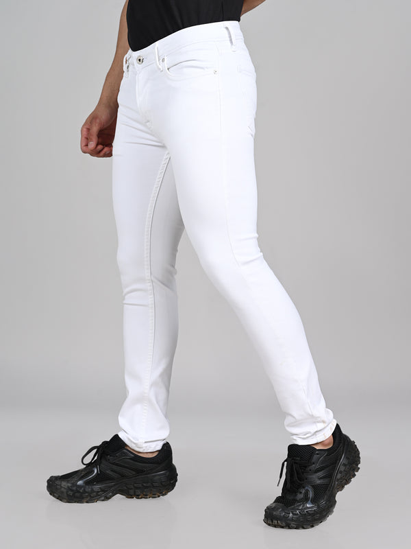 Killer Men White Solid Slim Fit Jeans