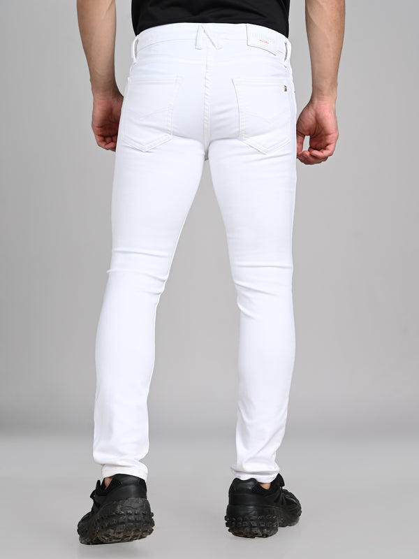 Killer Men White Solid Slim Fit Jeans