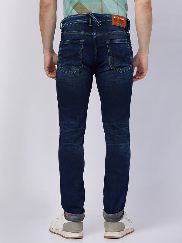 Killer Men Dark Blue Solid Slim Fit Jeans