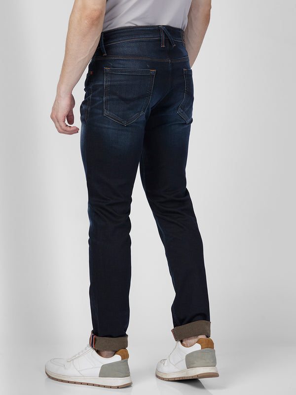Killer Men Dark Blue Solid Slim Fit Jeans