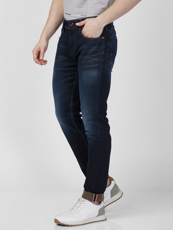 Killer Men Dark Blue Solid Slim Fit Jeans