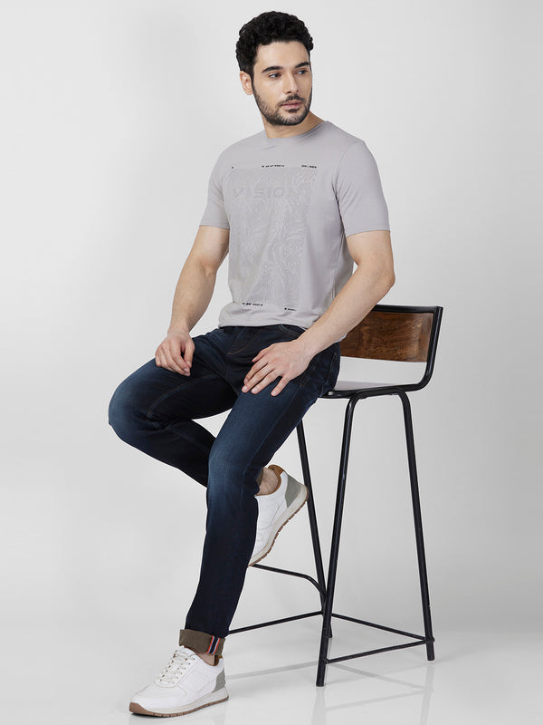 Killer Men Dark Blue Solid Slim Fit Jeans