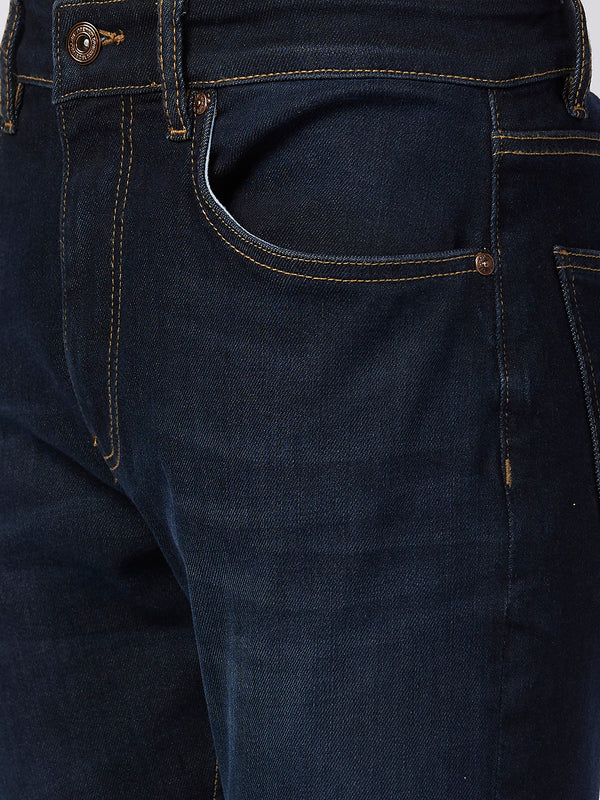 Killer Men Dark Blue Solid Slim Fit Jeans