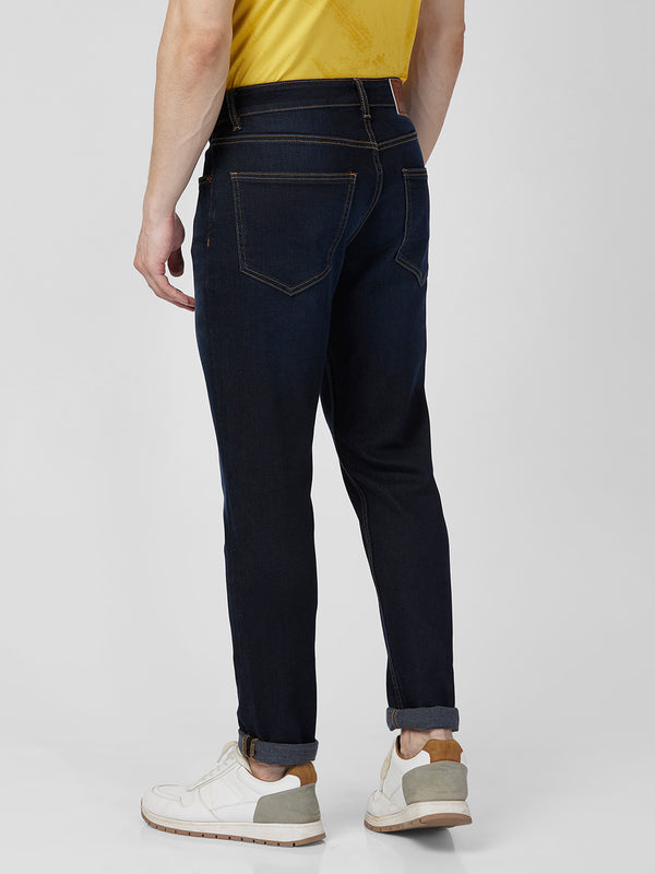 Killer Men Dark Blue Solid Slim Fit Jeans