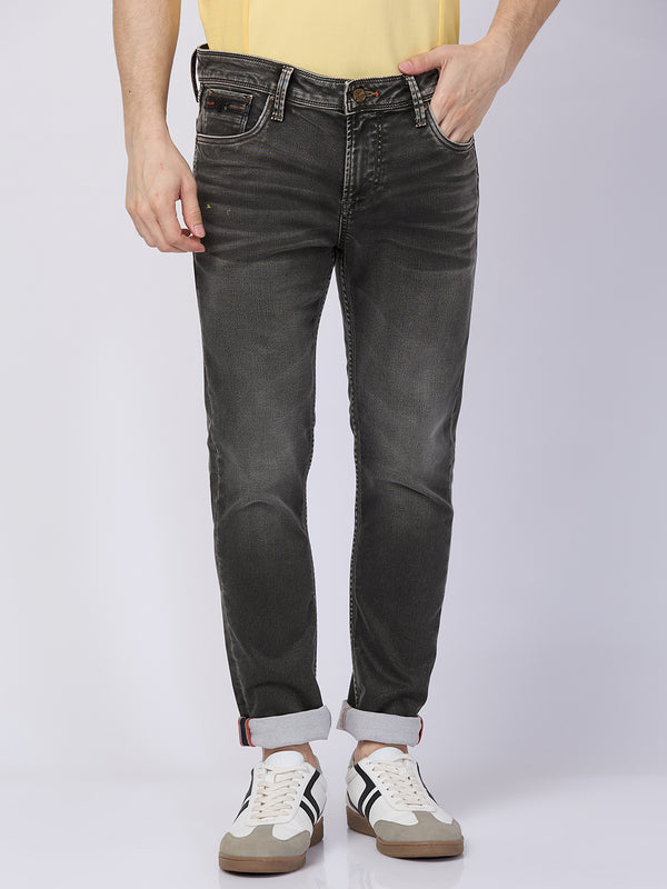 Killer Men Dark Green Solid Slim Fit Jeans