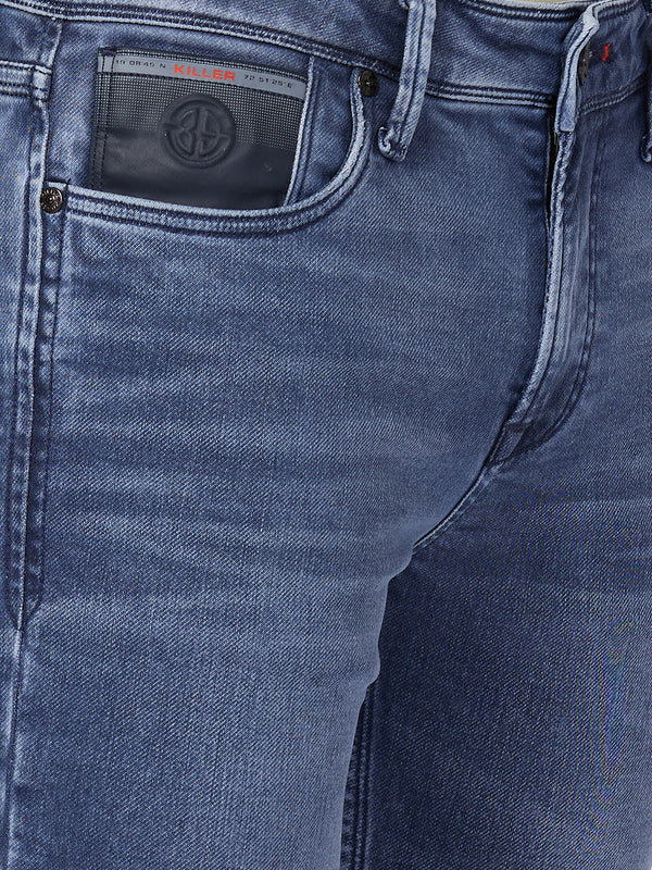 Killer Men Grey Solid Slim Fit Jeans