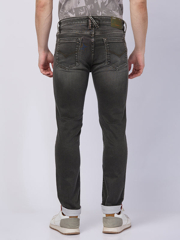 Killer Men Dark Green Solid Slim Fit Jeans