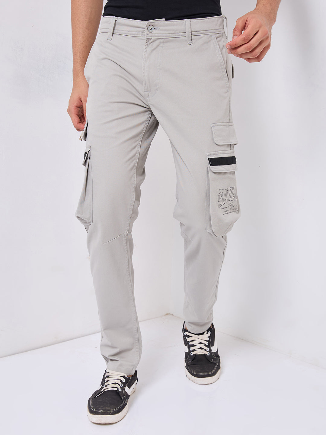 Killer Men Grey Solid Cargo