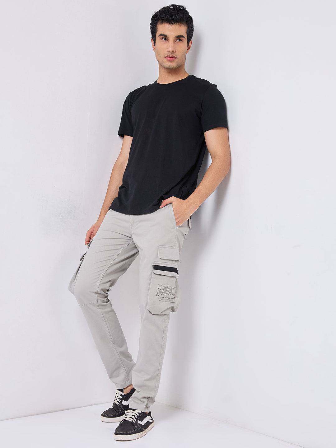 Killer Men Grey Solid Cargo