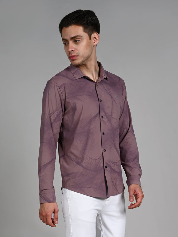 Killer Men Dusty Pink Solid Slim Fit Shirts