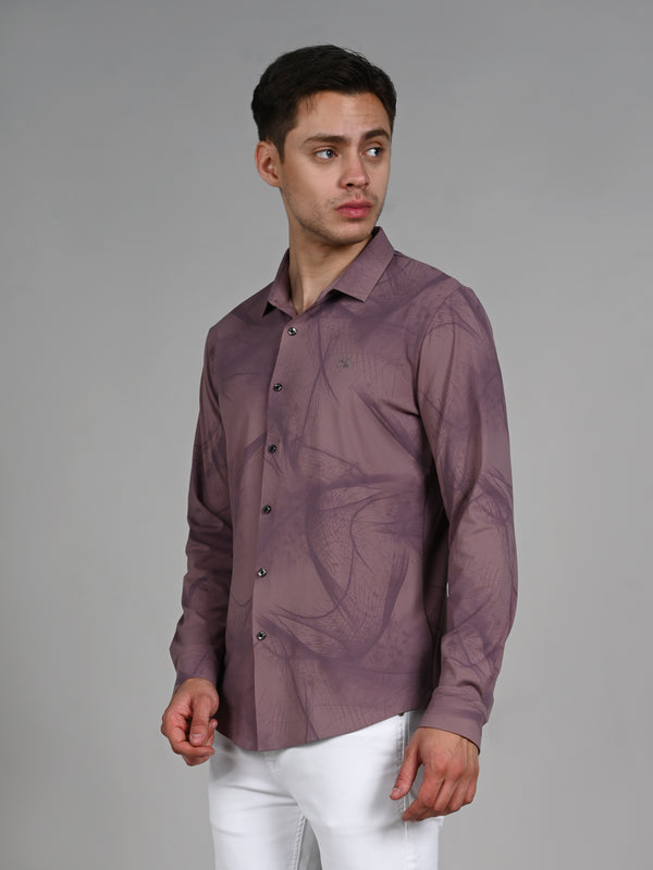 Killer Men Dusty Pink Solid Slim Fit Shirts