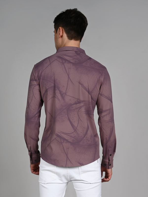 Killer Men Dusty Pink Solid Slim Fit Shirts