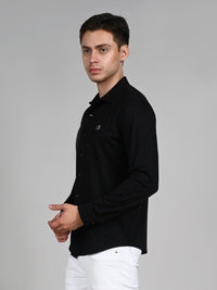 Killer Men Black Solid Slim Fit Shirts
