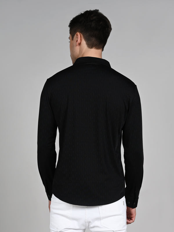 Killer Men Black Solid Slim Fit Shirts