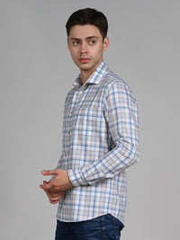 Killer Men White Checks Slim Fit Shirts
