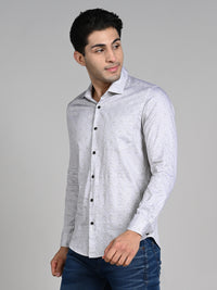 Killer Men Beige Printed Slim Fit Shirts