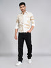 Killer Men Beige Printed Slim Fit Shirts