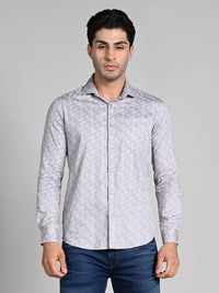 Killer Men Purple Printed Slim Fit Shirts