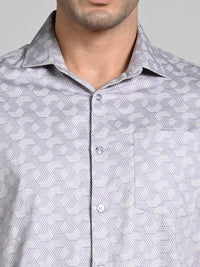 Killer Men Purple Printed Slim Fit Shirts